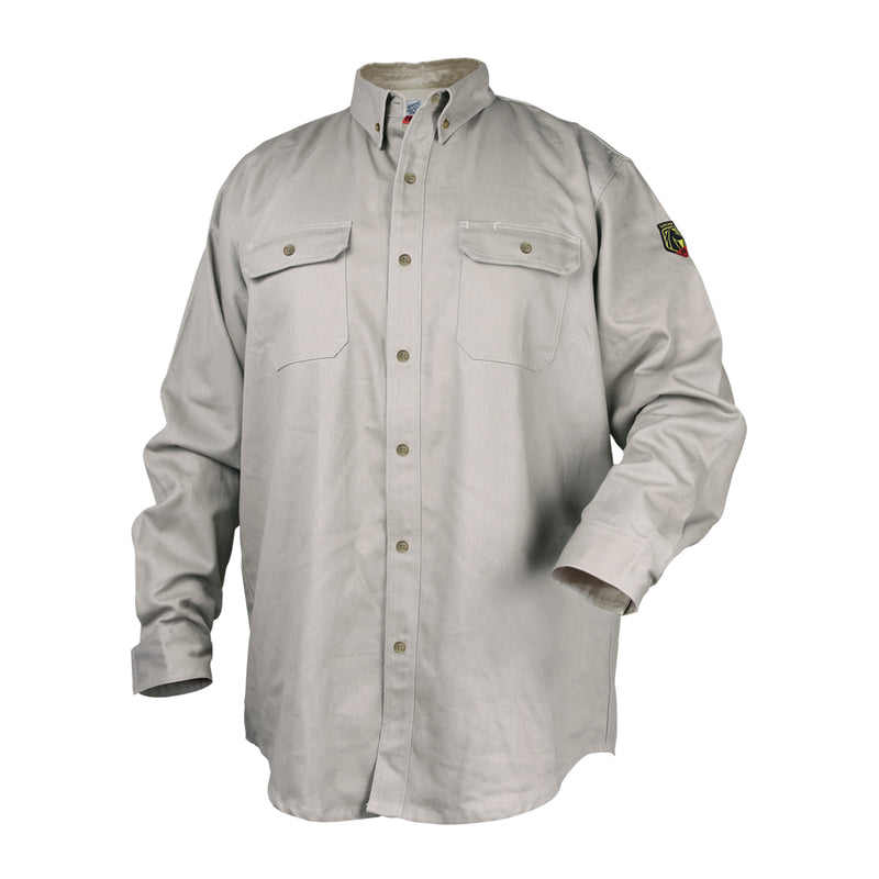 Camisa FR Khaki NFPA 2112. 8.7CAL/CM2 - BLACK STALLION WF2110-ST