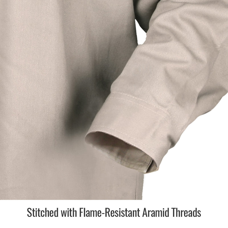 Camisa FR Khaki NFPA 2112. 8.7CAL/CM2 - BLACK STALLION WF2110-ST