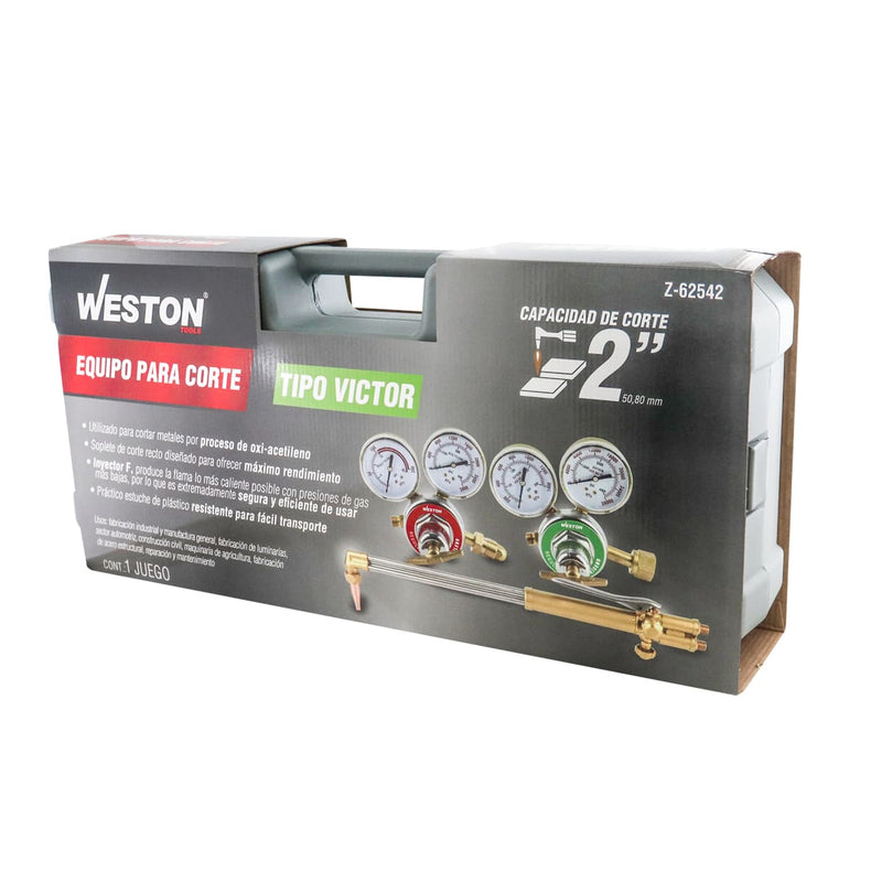 Kit de Corte Oxiacetileno con Soplete Recto 23" Corte hasta 2" — Weston Z-62542