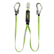 Amortiguador con Doble Banda Linea Verde Alta Visibilidad con Ganchos Grandes JYRSA JYR-AM2C1G-1M83CM - DIBAMEX