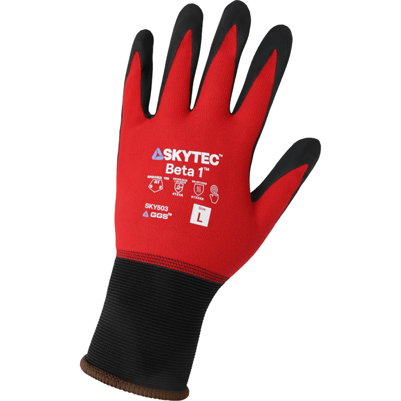 Guantes Recubrimiento Nitrilo Corte A1 18 Gauge — Skytec Beta 1 SKY50