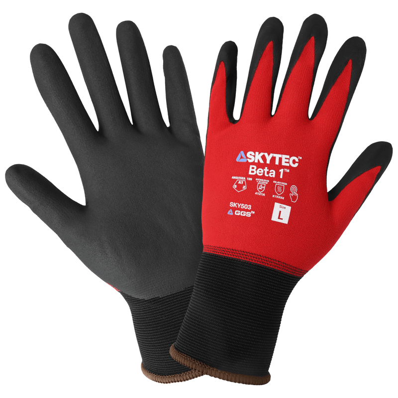 Guantes Recubrimiento Nitrilo Corte A1 18 Gauge — Skytec Beta 1 SKY50