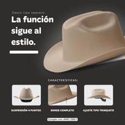 Casco de Seguridad Western Tipo Vaquero Beige - Jackson Safety 19502 - DIBAMEX