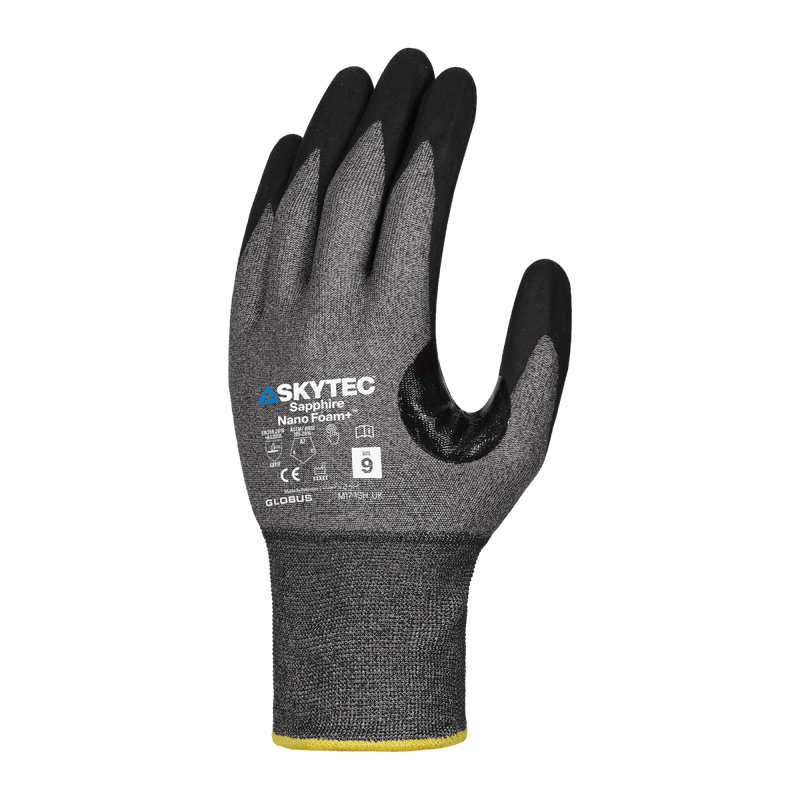 Guantes Resistentes al Corte ANSI A7 21G Nitrilo Foam — Skytec Sapphire Nano Foam+