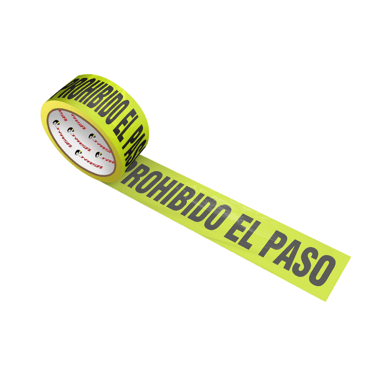 Cinta Barricada Amarilla Leyenda "PROHIBIDO EL PASO" 300m - JYRSA JYR-1194 - DIBAMEX