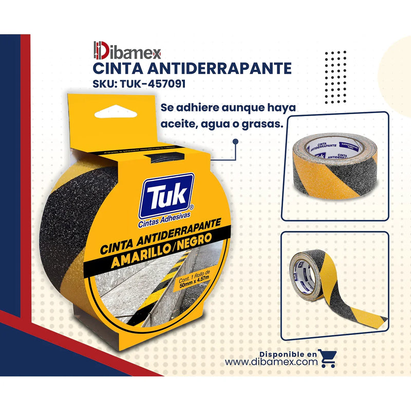 Cinta Antiderrapante TUK 770 A/N – Amarillo con Negro