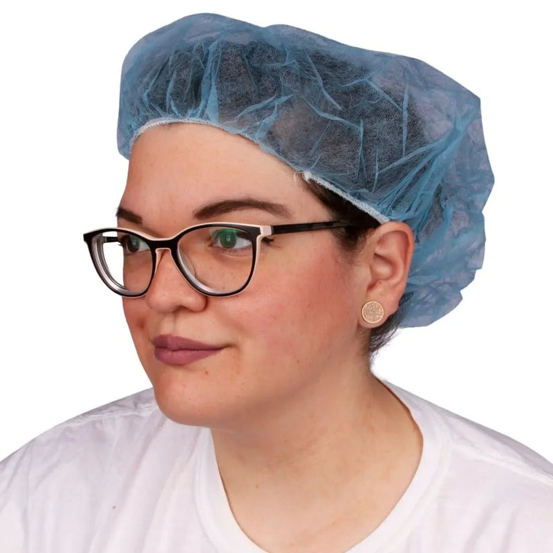 Cofia Azul de Polipropileno Plana de 24", Caja c/1,000 - Cordova Safety BC24B/10 - DIBAMEX