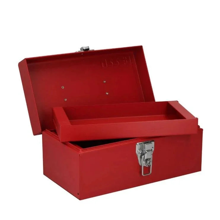 Caja Portaherramientas Metálica 11"x6"x5"  con porta candado - URREA D1