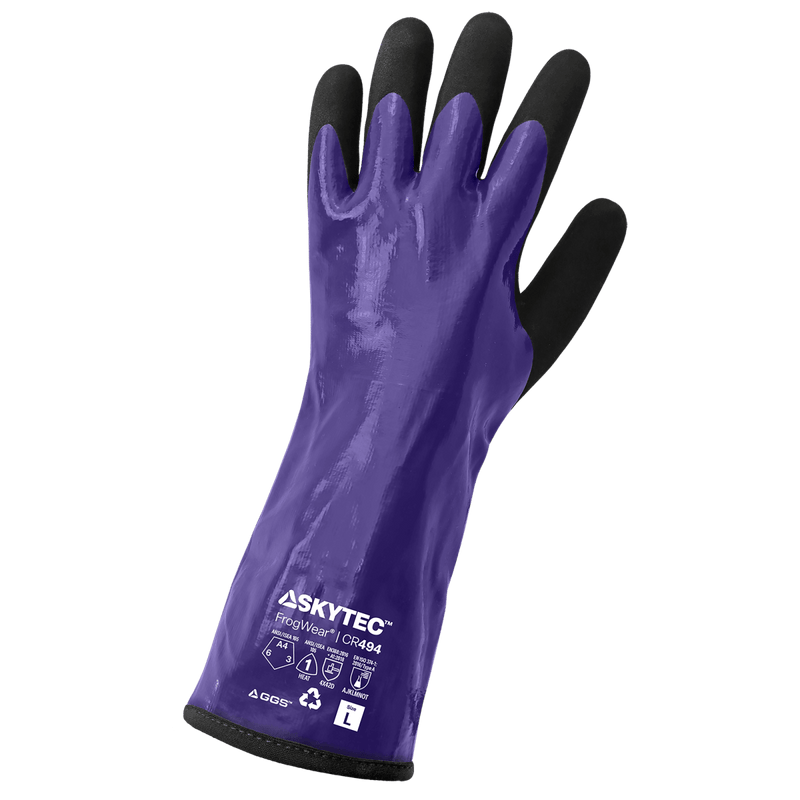 Guantes Resistentes al Corte A4 Nitrilo Doble 14" — Global Glove FrogWear CR494