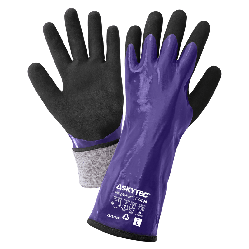Guantes Resistentes al Corte A4 Nitrilo Doble 14" — Global Glove FrogWear CR494