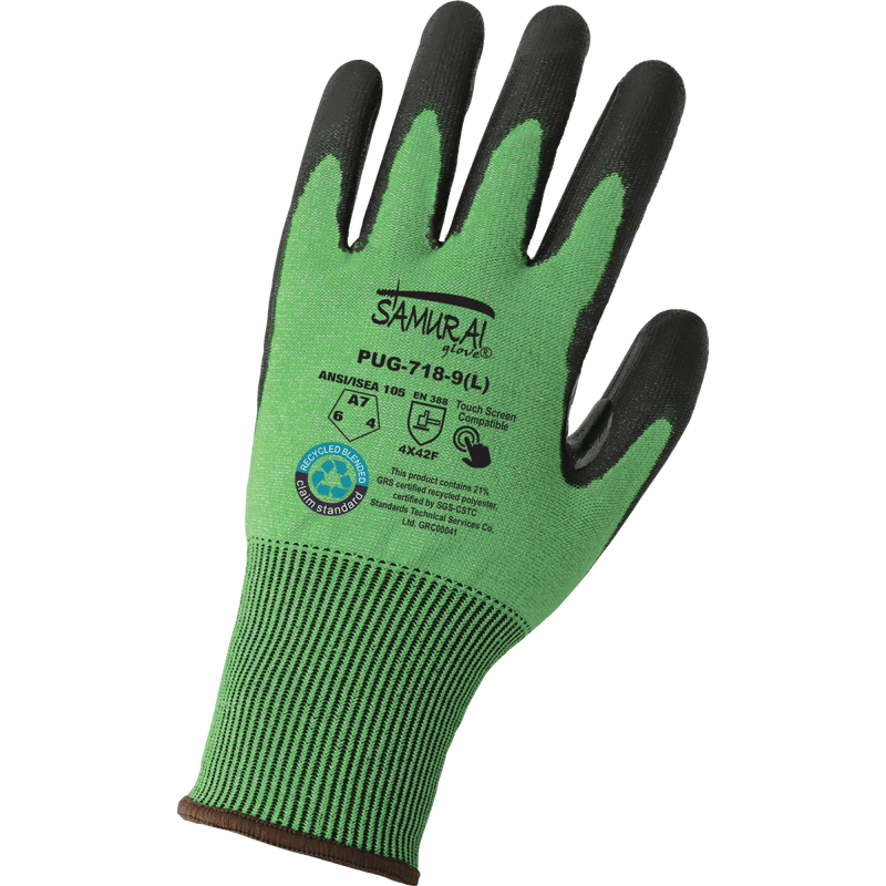 Guantes Resistentes al Corte A7 Poliuretano Táctiles Global Glove PUG-718