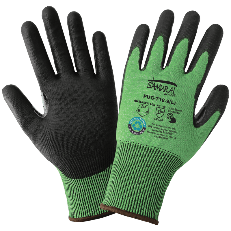 Guantes Resistentes al Corte A7 Poliuretano Táctiles Global Glove PUG-718