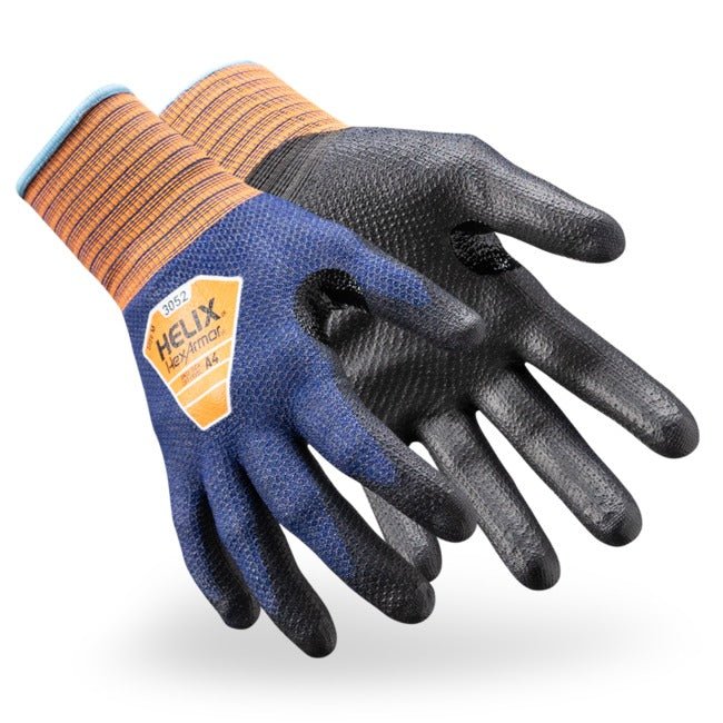 Guantes de Trabajo HexArmor Helix® 3052 | Corte A4 y Ultraligeros con PU Texturizado - DIBAMEX