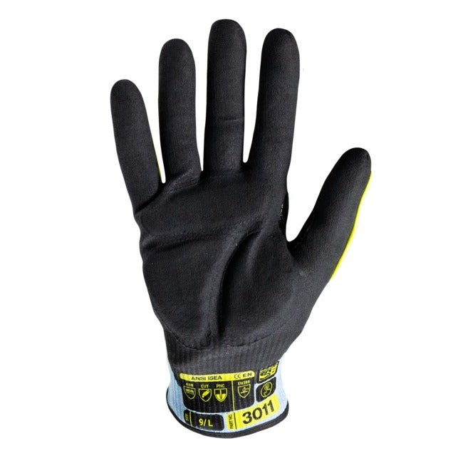 Guantes de Trabajo HexArmor Helix Core 3011 | Corte A5, Impacto Nivel 2 y Antivibración - DIBAMEX