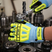 Guantes de Trabajo HexArmor Helix Core 3011 | Corte A5, Impacto Nivel 2 y Antivibración - DIBAMEX
