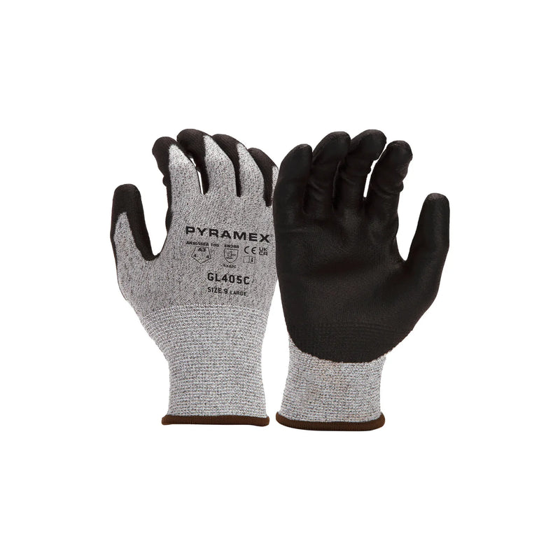 Guantes de Trabajo Pyramex GL405C | Corte A3 y Recubrimiento de Poliuretano - DIBAMEX