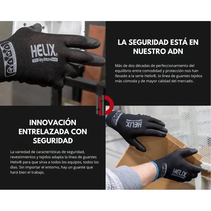 Guantes HexArmor Helix® 1030 Palma de Poliuretano - DIBAMEX