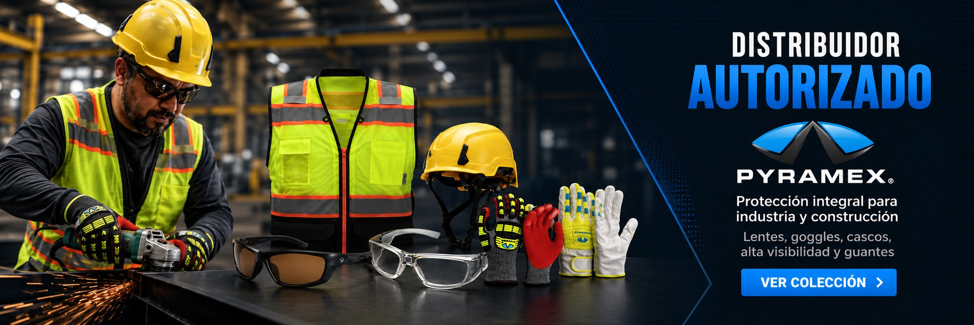 DIBAMEX distribuidor autorizado Pyramex: lentes, goggles, cascos, alta visibilidad y guantes
