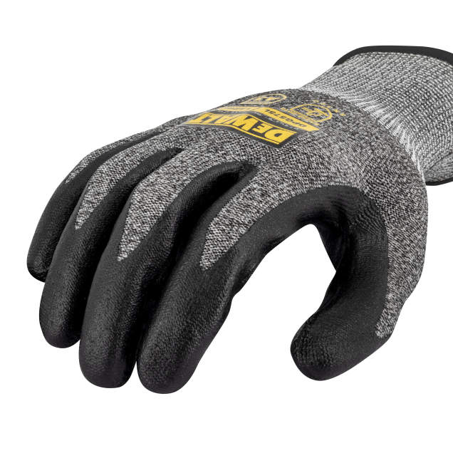 Guantes Resistentes al Corte A3 Concha de Poliéster 13G Nitrilo — Dewalt DPG575