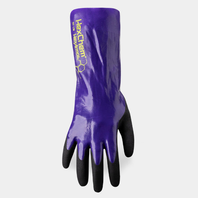 Guantes Resistentes a Químicos y Corte A4 Nitrilo Guantelete 14" — HexArmor HexChem 7041