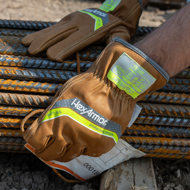 Guantes Resistentes al Corte A4 Piel de Cabra OilGuard+ Conductor — HexArmor Chrome SLT 5071