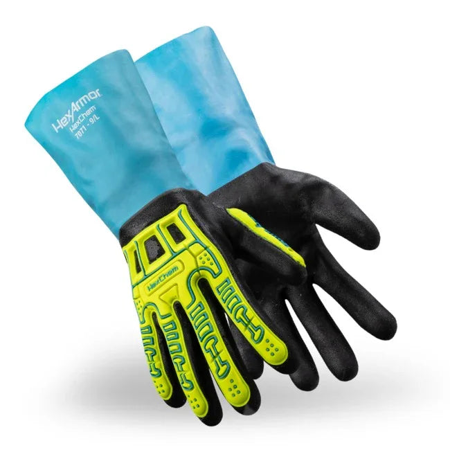 Guantes HexArmor HexChem® 7071 – Químicos, Impermeables, Corte A4, Impacto Nivel 2