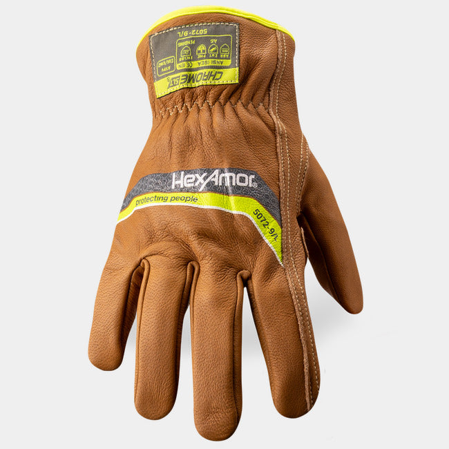 Guantes Resistentes al Corte A6 Piel de Cabra OilGuard+ Arco Eléctrico — HexArmor Chrome SLT 5072