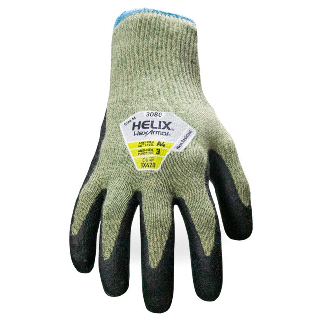 Guantes HexArmor Helix 3080 Resistencia Corte A4 y Palma de Foam de Neopreno