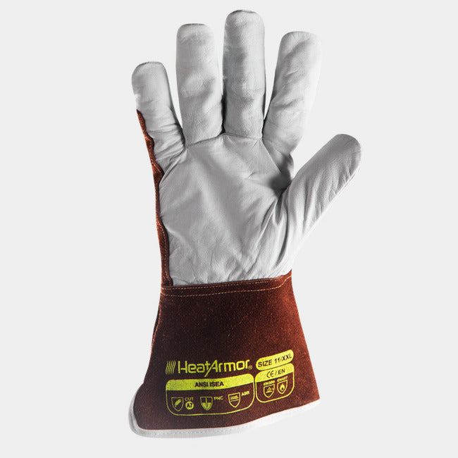 Guantes para Soldador TIG HeatArmor Corte A6 Cuero de Cabra — HexArmor 5058