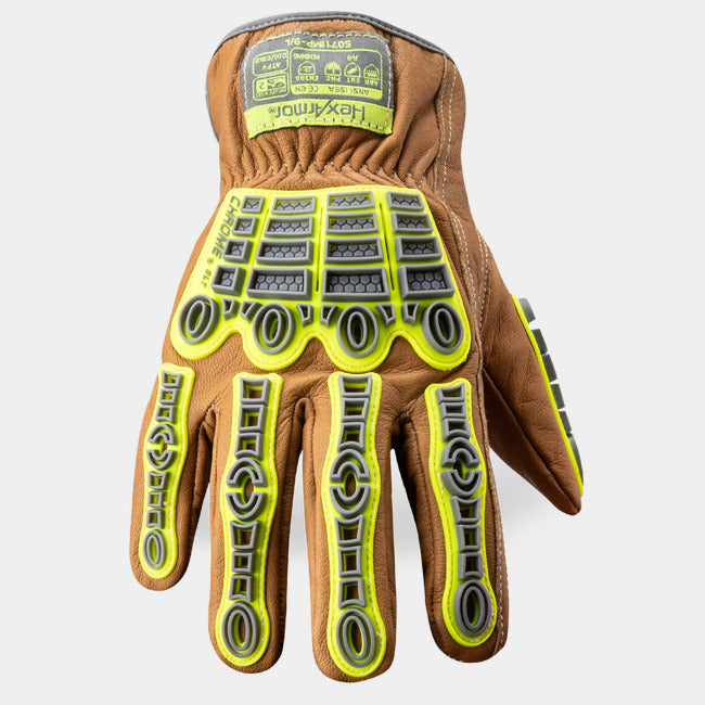 Guantes Resistentes al Corte A4 Anti-Impacto Piel de Cabra OilGuard+ — HexArmor Chrome SLT 5071IMP