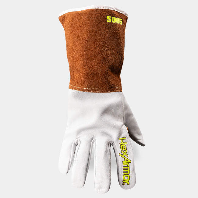 Guantes para Soldador Resistentes al Calor y Corte A7 Piel de Cabra — HexArmor HeatArmor 5065