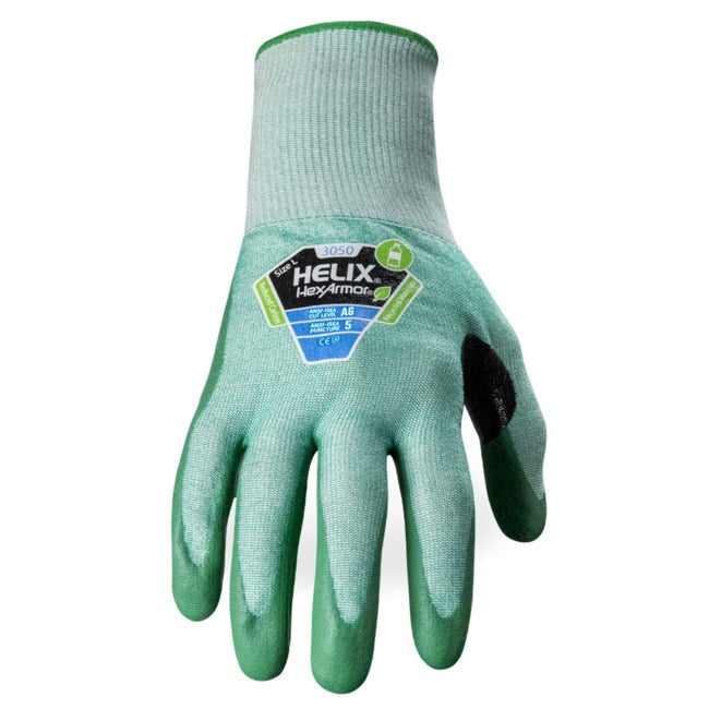 Guantes HexArmor Helix 3050 Resistencia al Corte A6 con Palma Nitrilo PrimeSoft