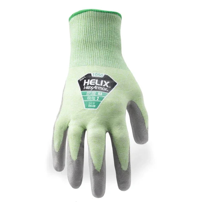 Guantes HexArmor Helix® 1050 – Alta Visibilidad, Corte A3, Destreza Calibre 18