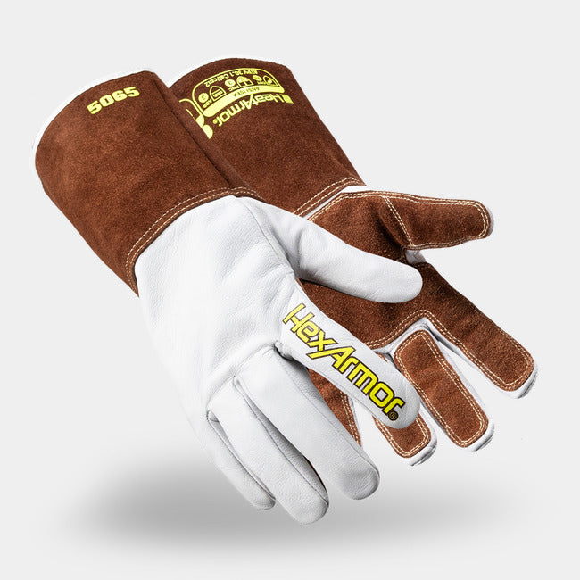 Guantes para Soldador Resistentes al Calor y Corte A7 Piel de Cabra — HexArmor HeatArmor 5065