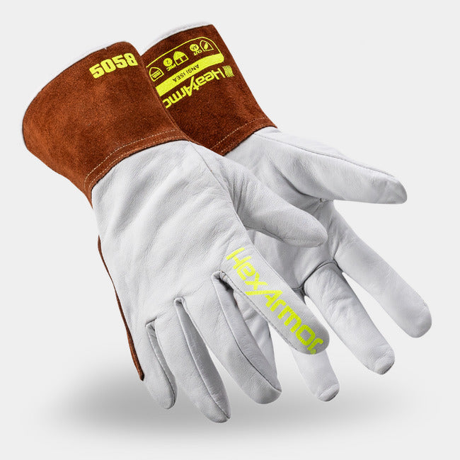 Guantes para Soldador TIG HeatArmor Corte A6 Cuero de Cabra — HexArmor 5058