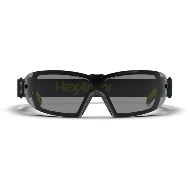 Lentes de Seguridad con Foam y Correa Ajustable, Mica Gris - HexArmor MX200G - DIBAMEX