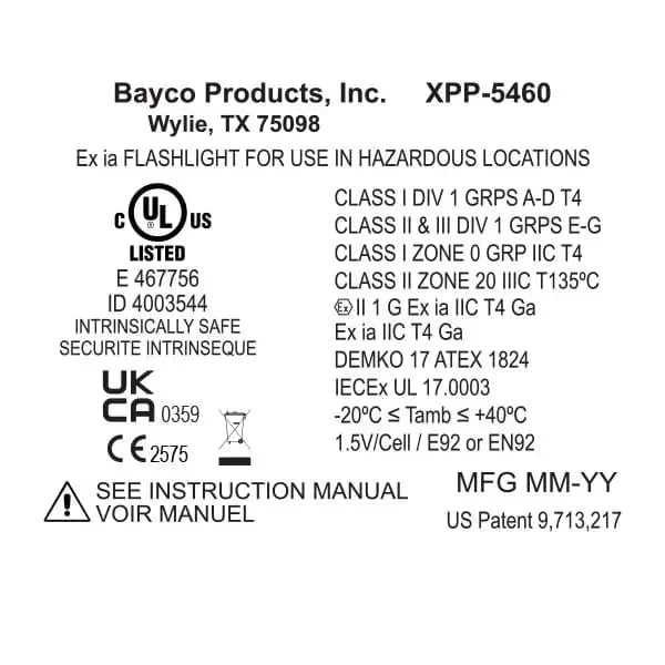 Linterna de Cabeza/Frontal Intrínsecamente Segura de Perfil Bajo y Luz Dual - Nightstick XPP-5460GX - DIBAMEX