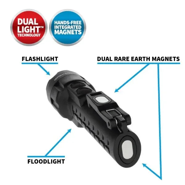 Linterna Nightstick Dual-Light con Imán - NSP-2422B, 130 Lúmenes - DIBAMEX