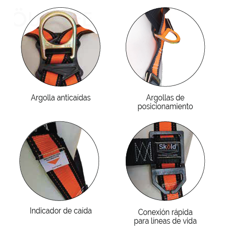 Arnés 3 Argollas con Ajuste Rápido - SKOLD AN3