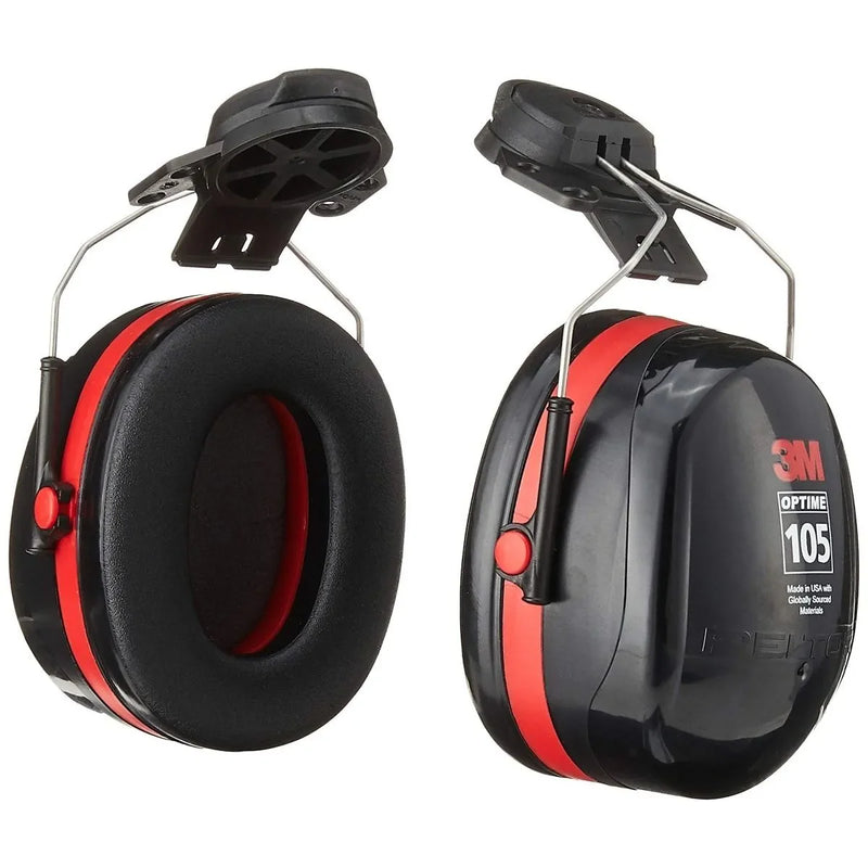 Orejera Optime Serie 105 para Casco con Doble Copa - NRR 27 dB - 3M H10P3E - DIBAMEX