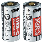 Paquete de 2 Baterías Recargables SL-B9 (CR123) Li-Ion USB-C - Streamlight 20237 - DIBAMEX