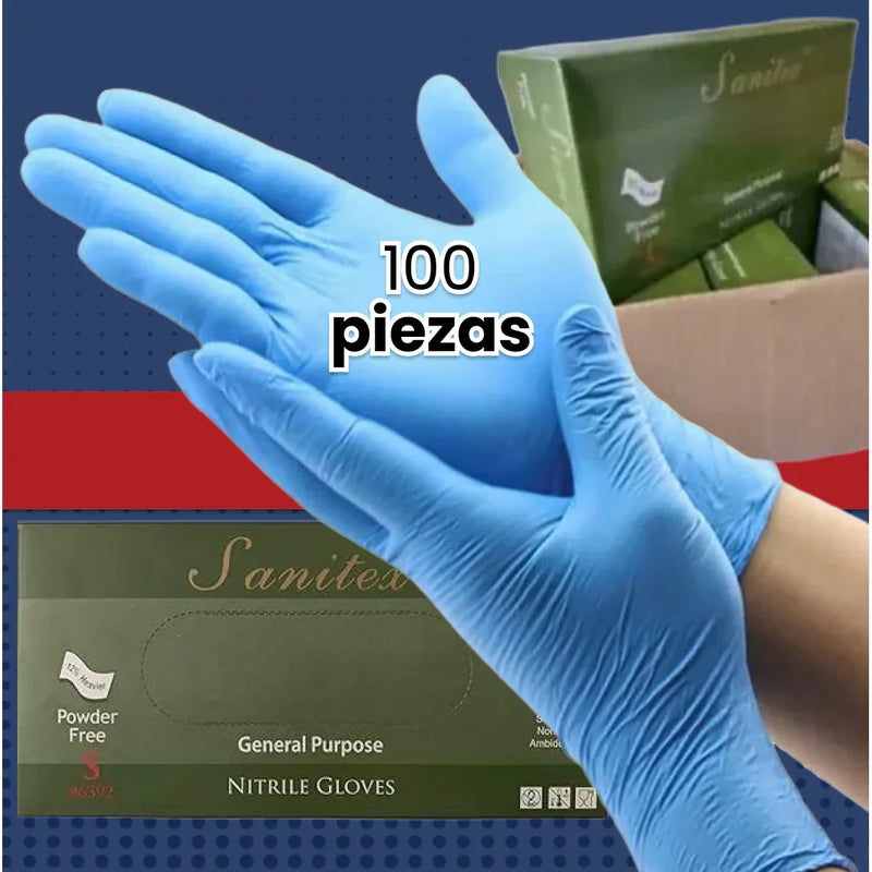 Guantes de Nitrilo Sin Polvo 4.5 mil Grosor Life Guard Sanitex 6390