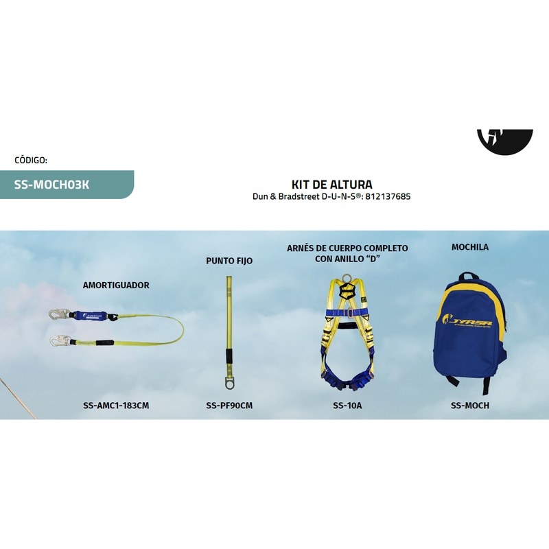 Kit De Altura Con Arnés Y Mochila - Jyrsa SS-MOCH03K