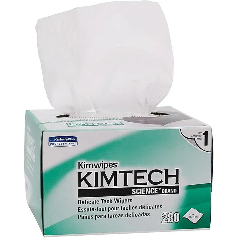Kimwipes Toallas Limpiadoras de Baja Pelusa - 1 Capa, 4.4 x 8.4" Kimtech 34155