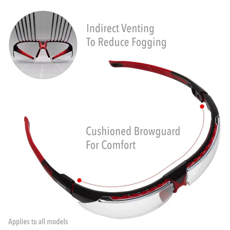 Uvex Avatar S2860HS - Lentes de Seguridad con Protección Anti-Empeño y Anti-Rayaduras - DIBAMEX