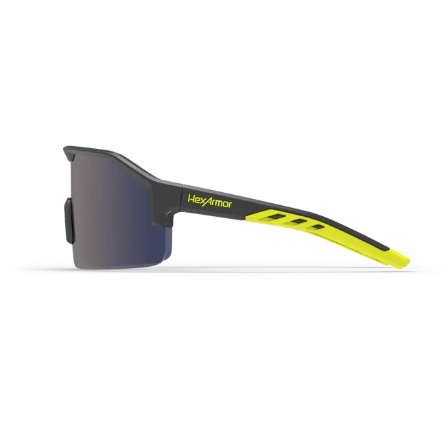 Lentes de Seguridad HexArmor Shockwave Hi-Vis | Gris 12% y Azul Espejo