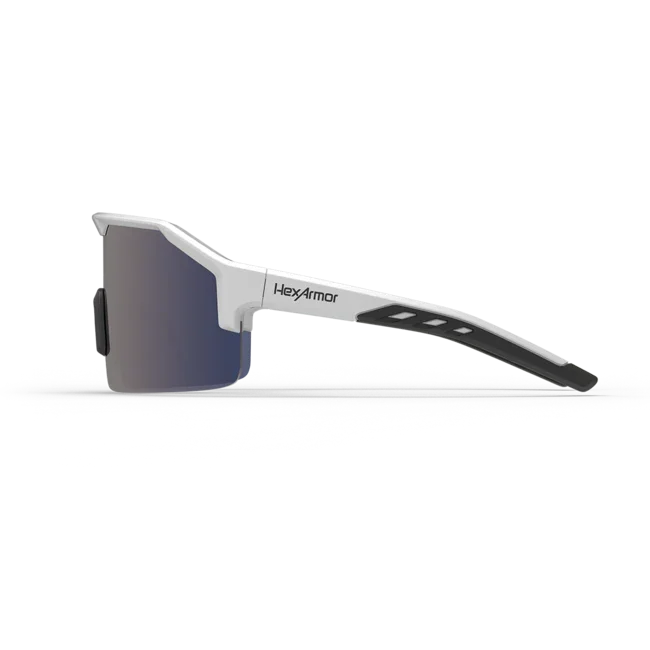 Lentes de Seguridad HexArmor Shockwave Black & White | Gris 12% y Azul Espejo