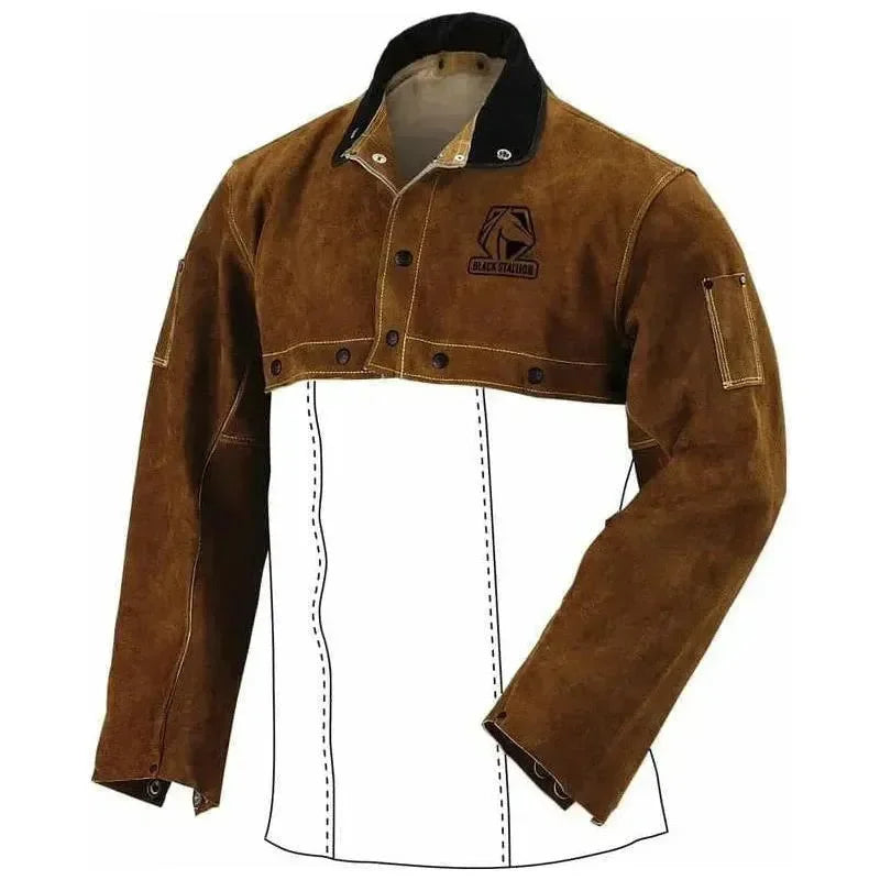 Capa Manga Para Soldador Carnaza Premium Black Stallion 21CS - DIBAMEX