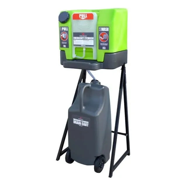 Carro Contenedor de drenaje para estación de lavaojos Radians - REWCART - DIBAMEX