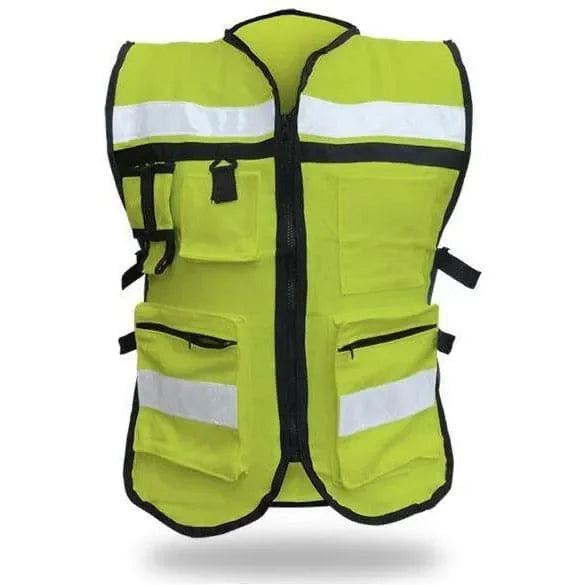 Chaleco de Seguridad Tipo Reportero de Algodón Unitalla Ajustable MR Seguridad SR1049 - DIBAMEX